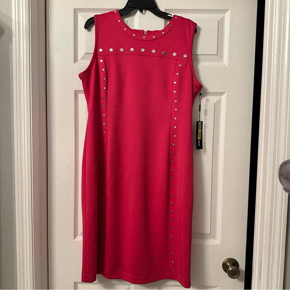 NWT Pink Shift Dress with studs